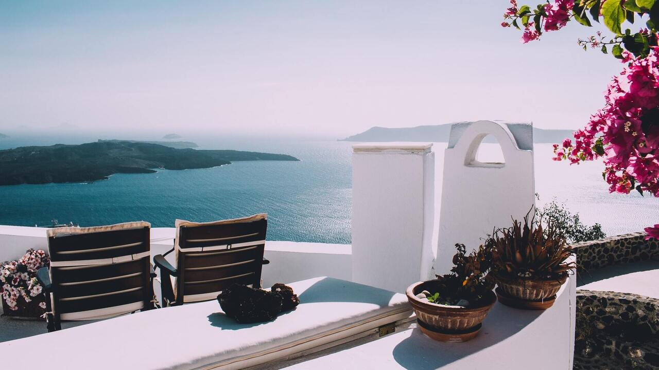 Alexandre Chambon's image of a lounge on a greek beach