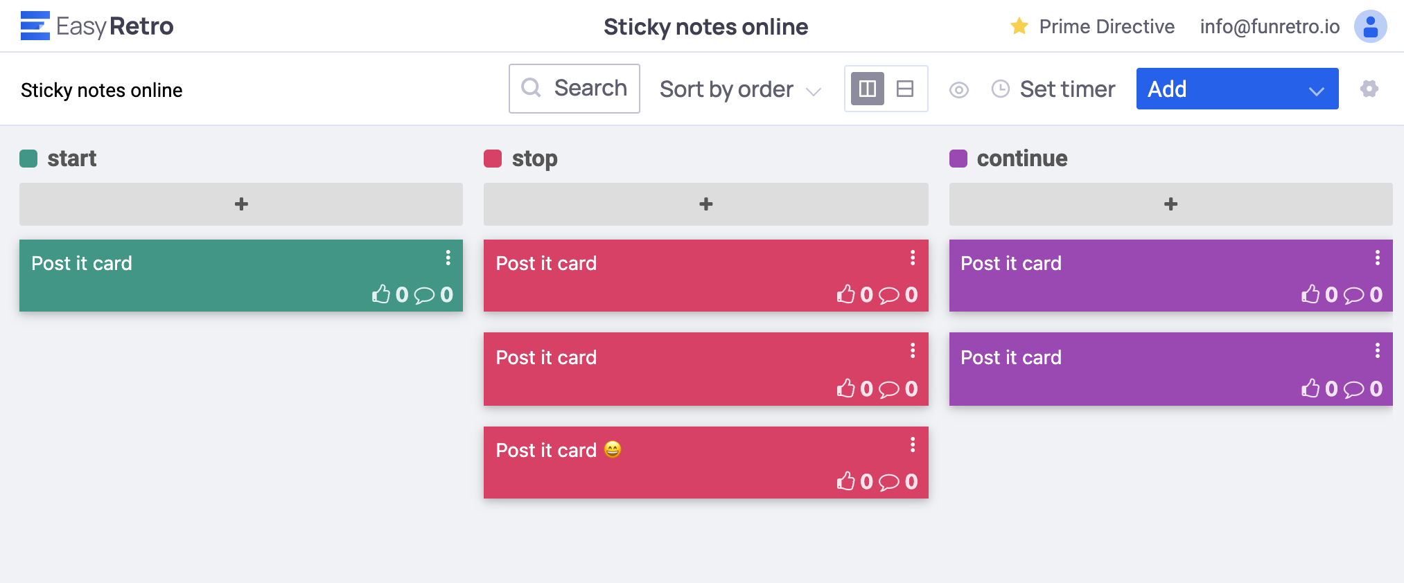 Virtual Sticky Notes, Free Template