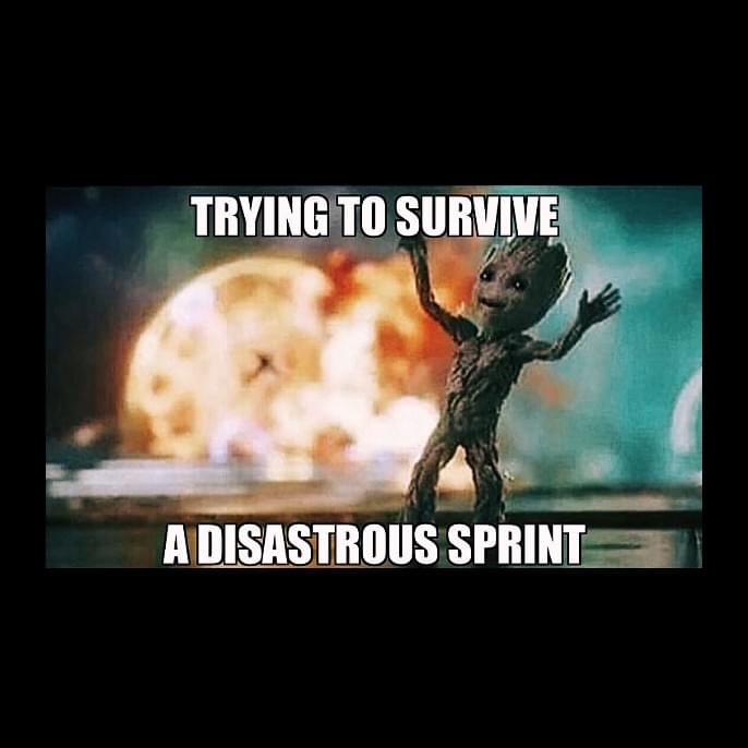 Trying to survive... A disastrous sprint