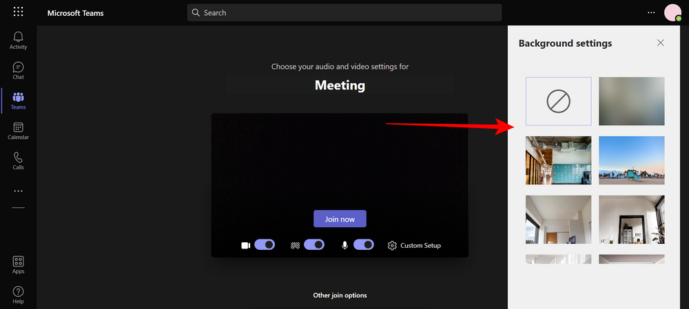 Microsoft Teams screenshot showing what was descibed above.