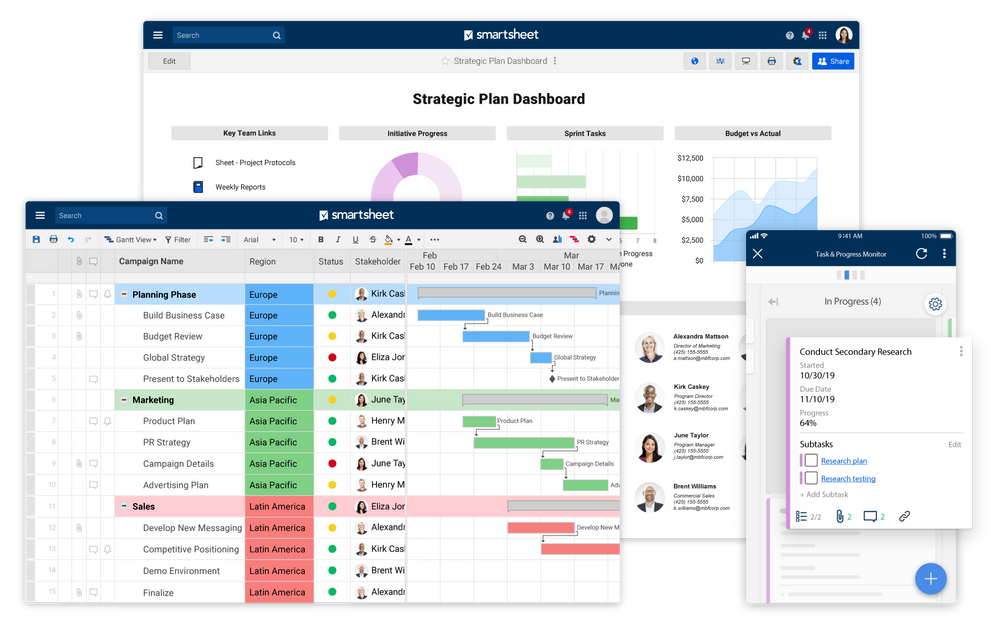 Smartsheet screenshot